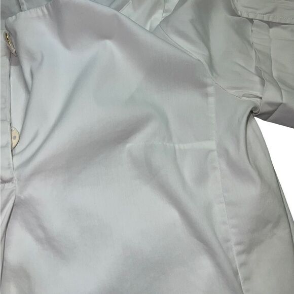 Prada White Bubble Mini Dress Blouse with Pockets - Picture 12 of 16